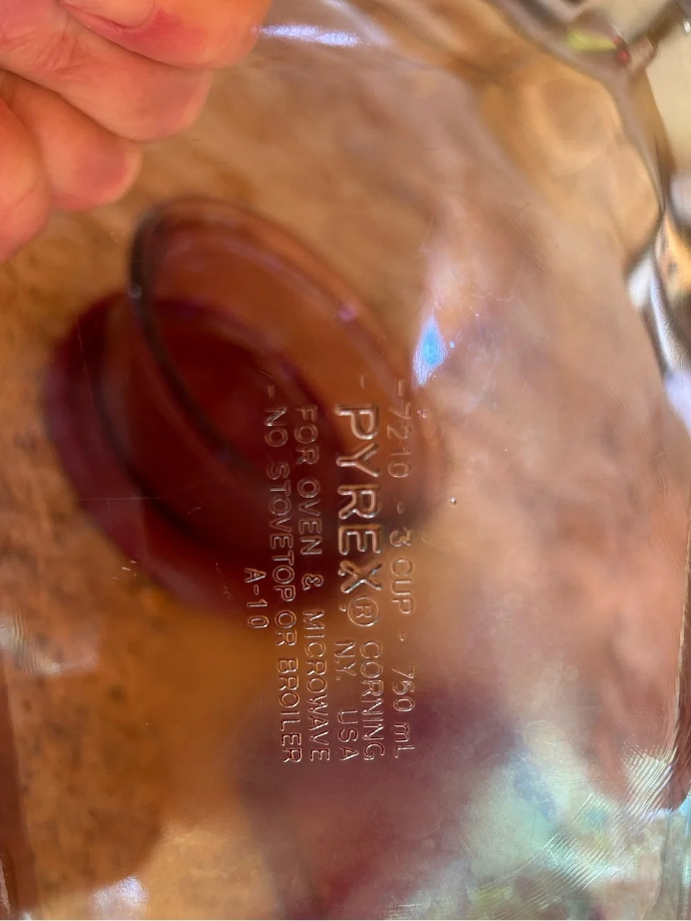 Pyrex Cranberry Visions Glass Food Storage w/lids Round C-16-B 1 pint & 7210 3C.